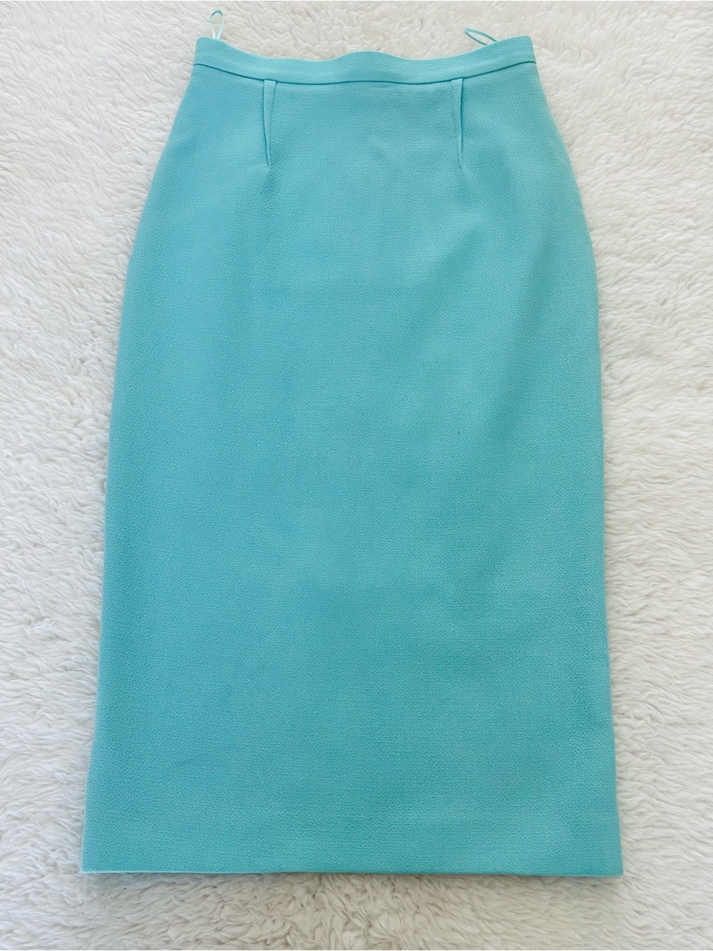 Roland Mouret Selffridges Limited Edition Teal Wool Midi Skirt size IT/EU42 US 6